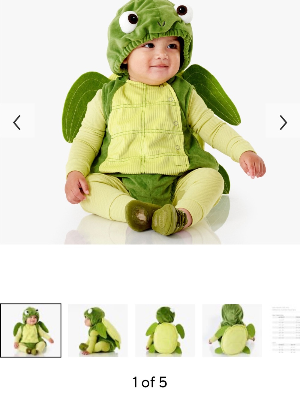 Pottery Barn Baby Turtle Costume
